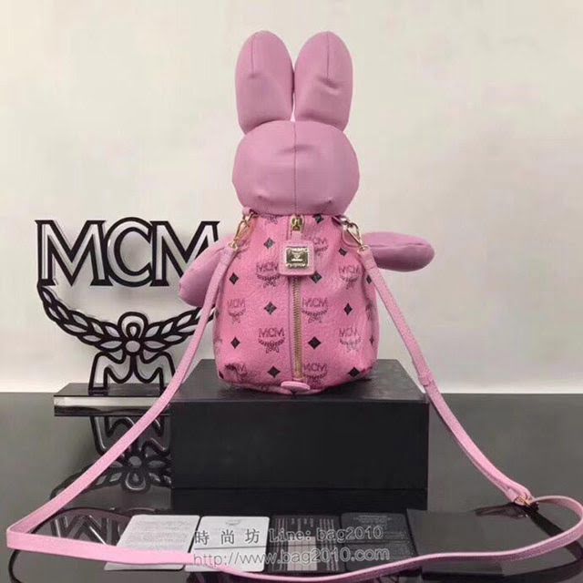 MCM女包 原單 吉祥物小兔子 Visetos印花塗層帆布 MCM單肩斜挎女包  mdmc1024